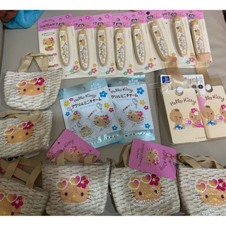 現貨 日本正版 夏日Hello kitty 卡夾 小零錢包 指甲銼 盲抽吊飾 日本 三麗鷗 凱蒂貓