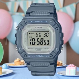 錶流行CASIO (W-218HC-2A) LED照明 防水50米數位電子錶 當兵 運動必備