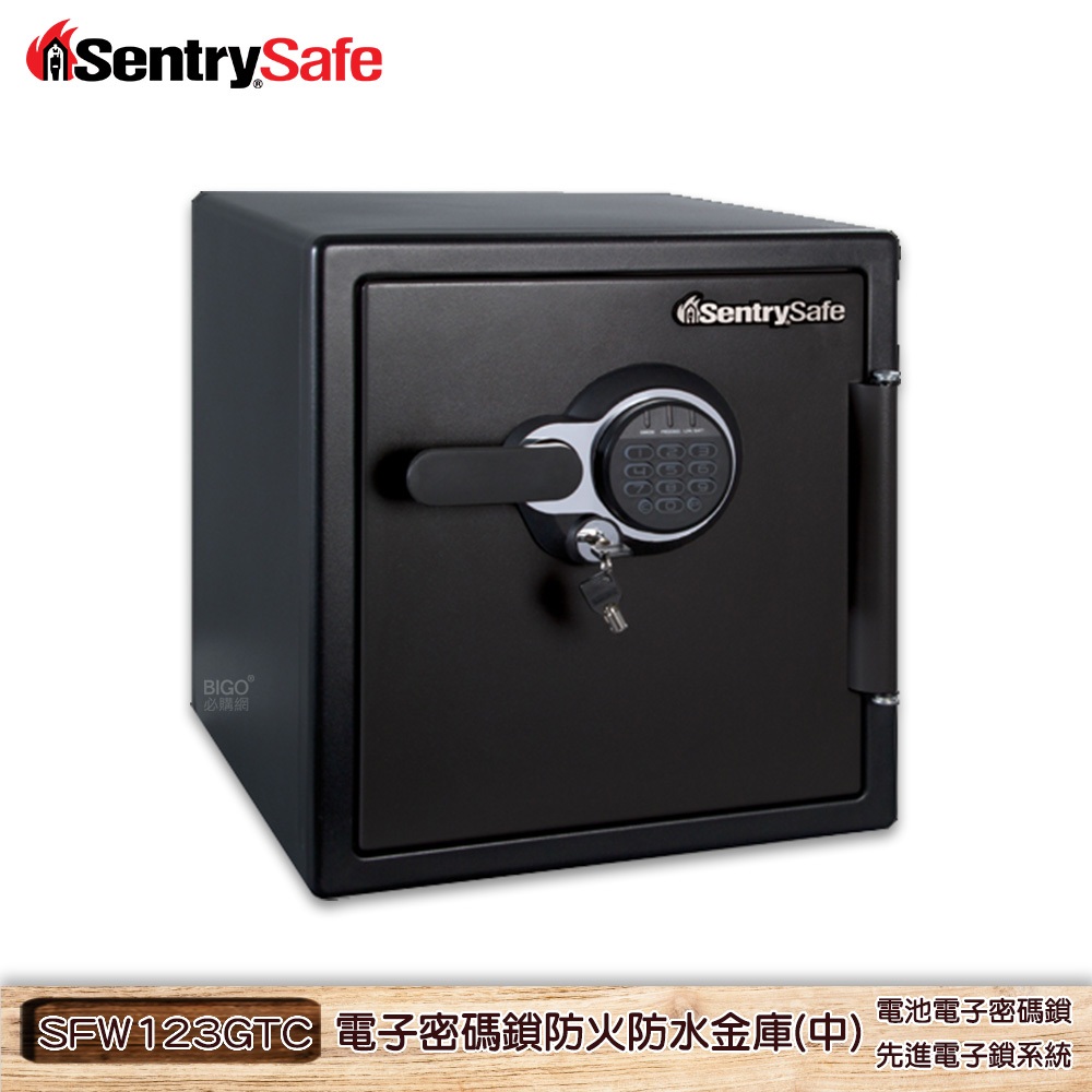 SentrySafe SFW123GTC 電子密碼鎖防火防水金庫(中) 防盜 管理箱 保險櫃 現金箱 密碼保險箱