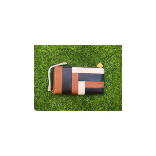 FOSSIL 長皮夾全新品 幾何設計 長夾錢包 拉鏈包
