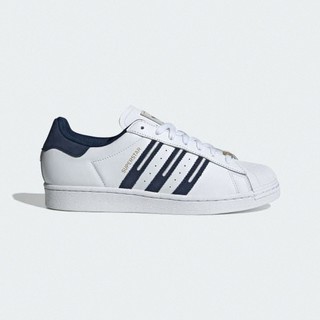 ADIDAS 休閒鞋 SUPERSTAR 白藍 金扣 貝殼頭 復古 男 ID1373