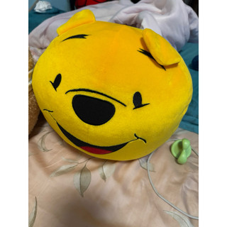 小熊維尼娃娃抱枕 圓形 長款約25cm