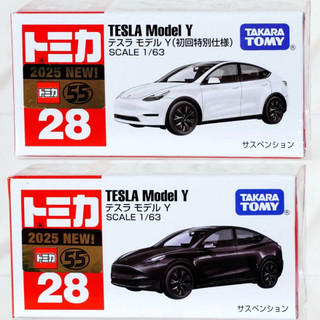 妮可日貨 TOMICA 一般 TESLA MODEL Y 特斯拉 2025新車貼 NO.28 多美卡小汽車 全新
