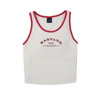 NCAA HARVARD 休閒背心 撞色滾邊背心 白色 75221482 00 noH19