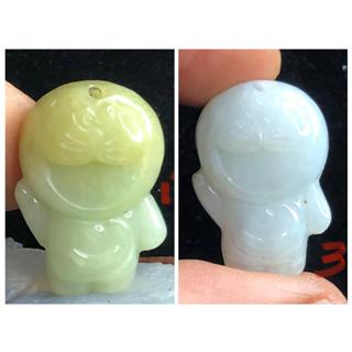 天然緬甸玉翡翠a貨卡通圖案哆啦A夢小叮噹墜子吊墜玉墬掛件玉珮項鍊內有多款請進