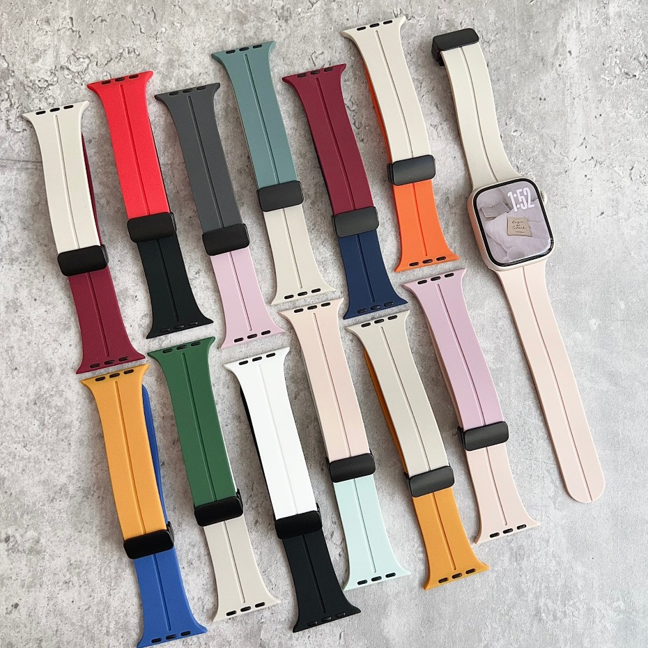 Apple watch 錶帶 手錶帶 適用 iwatch 10代 ultra 9/8765 se/S10 雙色磁吸卡扣