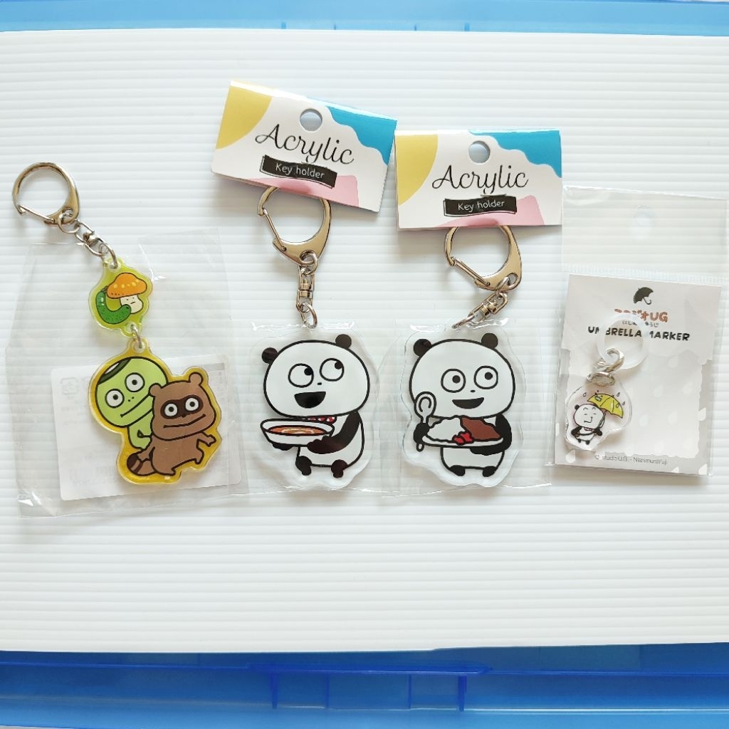 全新現貨  西村裕二 開心熊貓 壓克力吊飾 雙面吊飾 雨傘小吊飾 咖哩喝湯熊貓  資料夾 河童 狸貓 熊貓立牌
