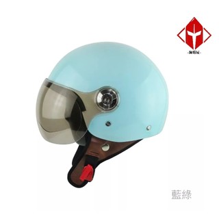 華泰 安全帽 K-808 素色 藍綠 飛行帽 騎士帽 半罩 全拆洗《淘帽屋》