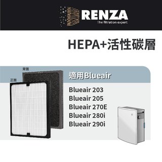 適用 Blueair 270E 280i 290i 201 203 205 空氣清淨機 HEPA+活性碳濾網 濾芯 濾心