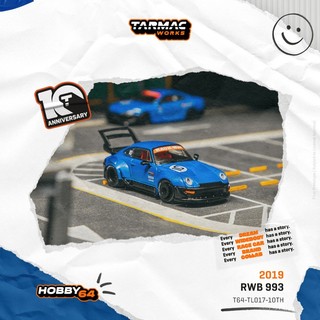 【現貨】TARMAC WORKS 1/64 保時捷 RWB 993 Tarmac Works 10週年