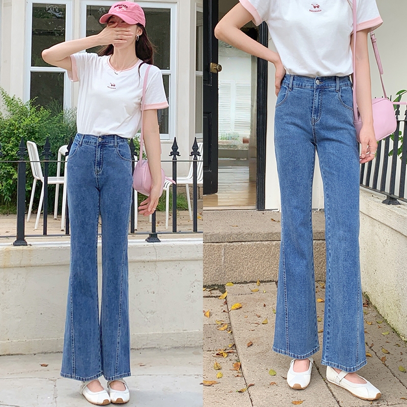 【HARPER】挺版車線牛仔喇叭褲 | 現貨 牛仔褲 褲子 喇叭褲 顯瘦【PNZ74428J】