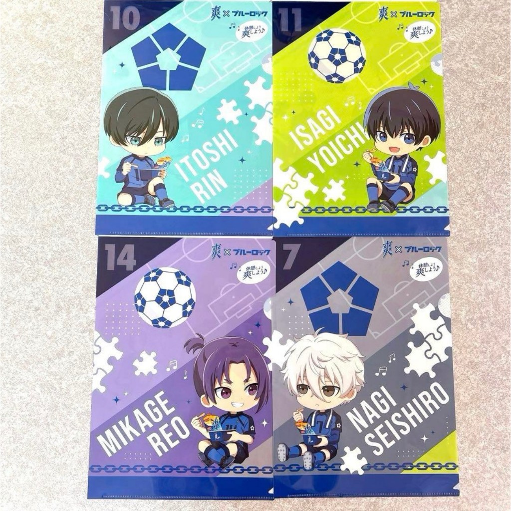 🌸現貨🌸絕版 藍色監獄 日本限定 冰淇淋 LOTTE 爽 資料夾 御影玲王 凪誠士郎 糸師凛 潔世一 凪玲 凛潔