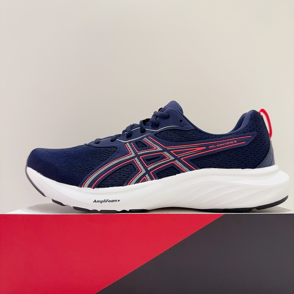 ASICS GEL-CONTEND 9 (4E) 男生 藍色 超寬楦 透氣 網布 慢跑鞋 1011B882-406