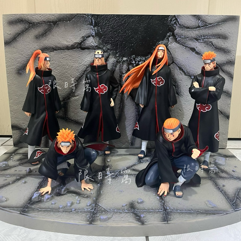 現貨 火影忍者 六道佩恩 夢幻六道佩恩曉組織忍者場景 長56CM 動漫超大GK手辦 桌面模型 擺件 禮物 公仔