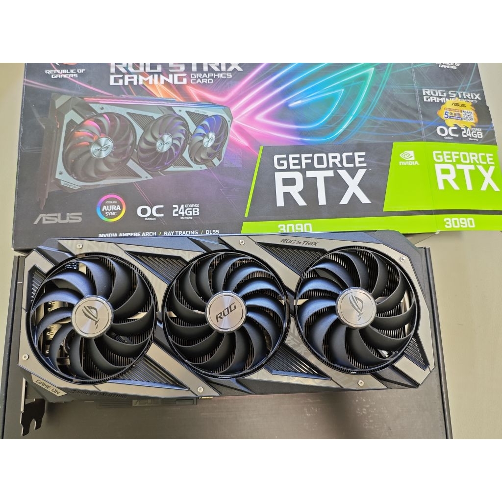超新！華碩 ROG RTX 3090 24G  /超長保固 /顯示卡/ AI運算/ 4090 替代首選