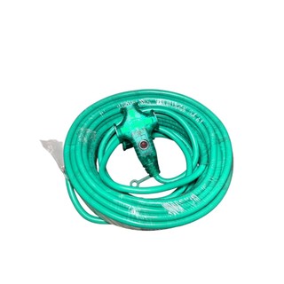 百立牌 2芯 過載自動斷電型 動力延長線 15M(49.5呎) 新安規 附電源指示燈 1650W 綠色
