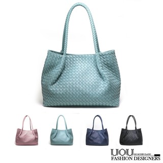 【UOU精品】質感手工編織簡約大方包 手提包子母包A4可放入 包包 女包 (附小包)