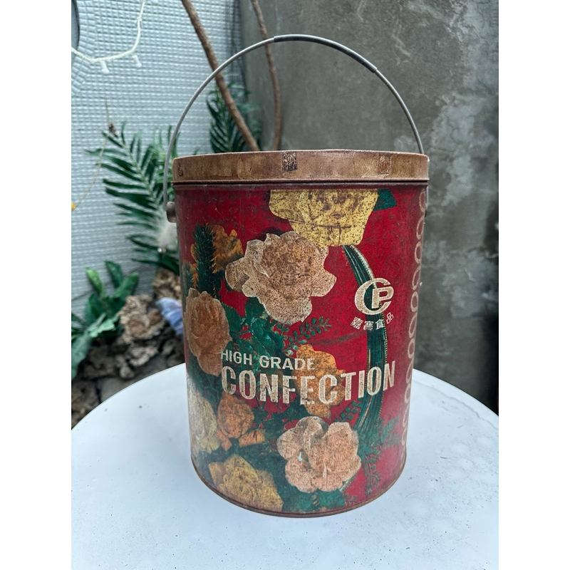 二手現貨 古早復古餅干鐵箱