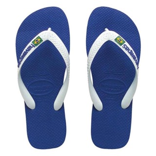 14-havaianas 哈瓦仕 男女鞋 拖鞋 夾腳拖 沙灘拖 藍白拖 巴西 國旗 素色 白 藍 Brasil Logo