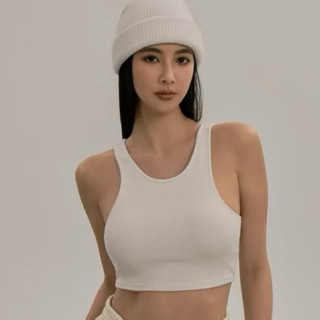 chennchenn 已斷貨 近全新 M 白 闆娘愛款短版classic tank bra top