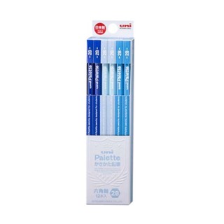 三菱UNI Palette系列 6角原木 2B抗汙鉛筆-漸層藍 墊腳石購物網