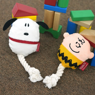 韓國寵物玩具 Snoopy寵物玩具 peanuts寵物蛋型玩具 啾啾結繩玩具 拉扯玩具 查理布朗 史努比