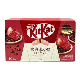 Nestle雀巢 KitKat 北海道紅豆＆草莓可可風味餅乾 116g【Donki日本唐吉訶德】