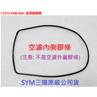 SYM三陽 原廠 DRG 一代 二代 曼巴 MMBCU 空濾內側膠條 內側 17213-H6B-000 空濾芯內側膠條