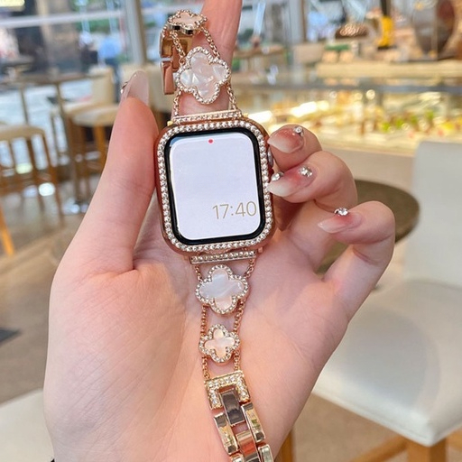 全色系 貝母四葉草錶帶手鏈款  iwatch錶帶 適用於 iwatch/applewatch+全系列通用