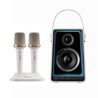 公司貨 福利A級新品【PHILIPS飛利浦】無線藍芽雙人麥克風唱歌K歌音響 TAS5819/96 露營卡拉OK烤肉KTV