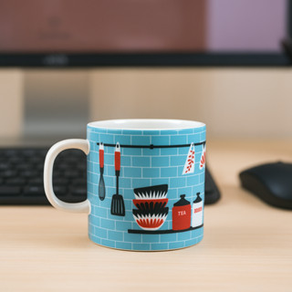 英國Rayware北歐家庭廚房佈景風格設計馬克杯(藍色)