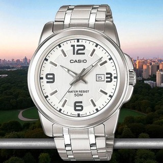 錶流行 CASIO (MTP-1314D-7A) 大錶徑不鏽鋼指針錶 日期顯示防水50米