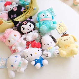 【Sanrio サンリオ】🇯🇵日本商品 三麗鷗坐坐系列絨毛吊飾 帕洽狗 酷洛米 大耳狗 漢頓日落小物 生日禮物 聖誕禮物
