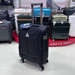 KANGOL 袋鼠 布箱 （20吋 小箱）經典時尚 簡單大方 輕量耐磨行李箱 黑色 海關鎖 上掀式箱體可擴充 滑順飛機輪