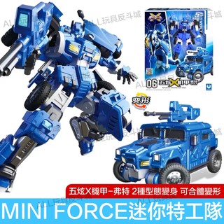 正版 MINI FORCE 迷你特工隊 五炫X機甲-弗特 變形機器人 兒童玩具 玩具車 生日禮物 迷你特攻隊 合體機器人