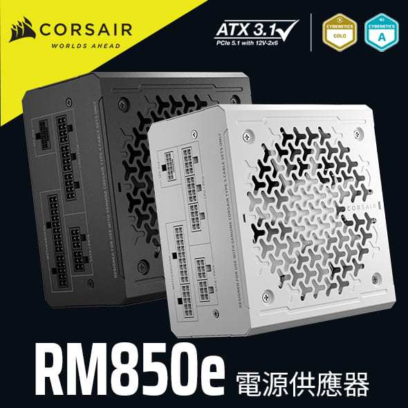 海盜船 CORSAIR RM850e 金牌850W ATX3.1全模電源供應器 官方旗艦館