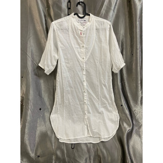 ☻☻☻ 微瑕UNIQLO IDLF 系列 長版無領襯衫S號