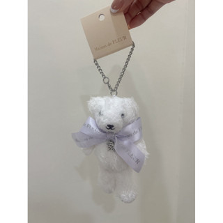 全新 小熊 Maison de FLEUR 純白 ❄️ 泰迪 吊飾 包掛 絨毛 雪花 泰迪熊 熊 限量