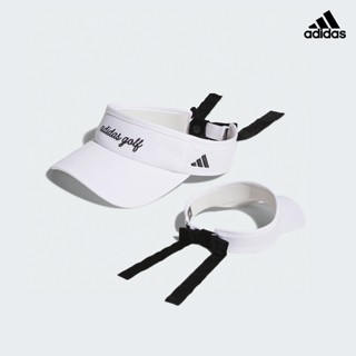 ＊立航高爾夫＊Adidas Ribbon Visor 女用 緞帶 遮陽中空帽 #JN9773,白