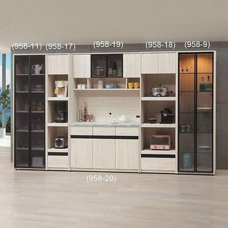 【U503-219A】26U購 典雅玄青組合餐櫃.收納櫃.電器櫃-新北大