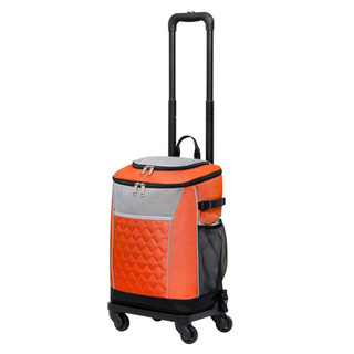 Departure 《輕便購物車》好美莉第三代-橘+淺灰 (菱格紋) $2980