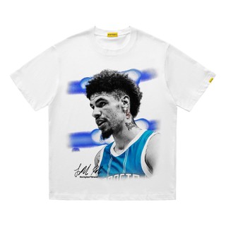 三球 鮑爾 LaMelo Ball 拉梅洛·鮑爾 nba 水洗短T 短袖 穿搭 潮流 寬鬆落肩 水洗 oversize