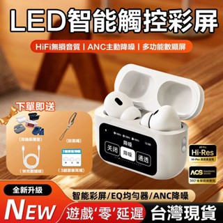 現貨隔日達🔥 藍芽無線耳機 AI智慧翻譯 智慧LCD觸控熒幕耳機 主動降噪 重低音入耳式耳機 運動耳機 適用蘋果安卓三星