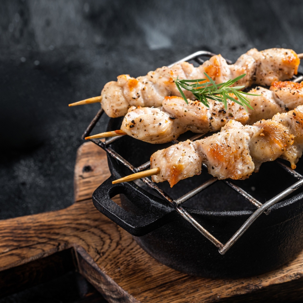 雞腿肉串 雞膝軟骨串 7吋 (5串/包) | 烤肉串 雞腿肉 雞軟骨