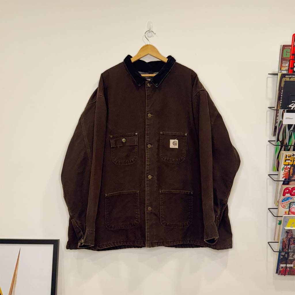 [古著] Carhartt Michigan Coat 復古 美製 密西根 工裝外套 大尺寸 C02 DKB 深棕 咖啡
