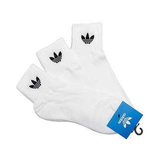 【加價購】ADIDAS MID ANKLE SCK 3P 三葉草 踝襪 襪子 白 3雙組 FT8529