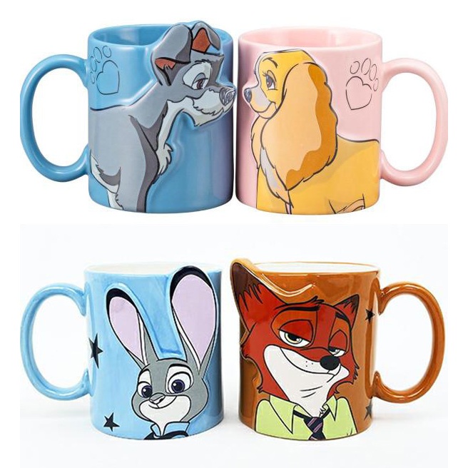 現貨 日本 迪士尼 小姐與流氓 動物方城市 陶瓷對杯組 馬克杯 300ml 2入組 情侶杯 動物方程式 茱蒂 尼克