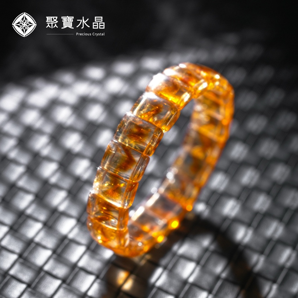 【黃水晶金字塔手排】水晶 手鍊 晶洞 項鍊 晶柱 貔貅 碎石 戒指 原礦 聚寶水晶