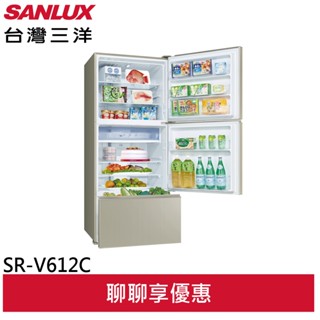 SANLUX 臺灣三洋 606公升 -3°C變頻微凍室 三門電冰箱 SR-V612C