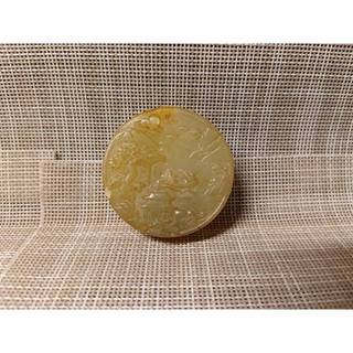 [老玉雙面]難得清閒順水行舟玉/古玉/玉珮/藝品/老玉